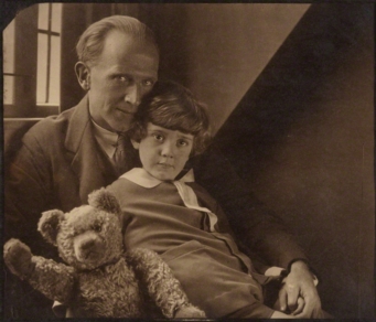 A.A. Milne with son, Christopher Robin, Photo by Howard Coster, 1926